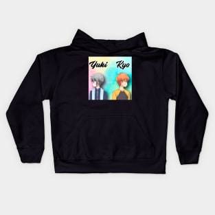 dos chicos guapos juntos Kids Hoodie